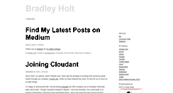 Desktop Screenshot of bradley-holt.com